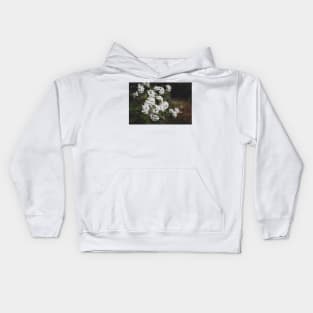 White Viburnum Flowers in Springtime Kids Hoodie